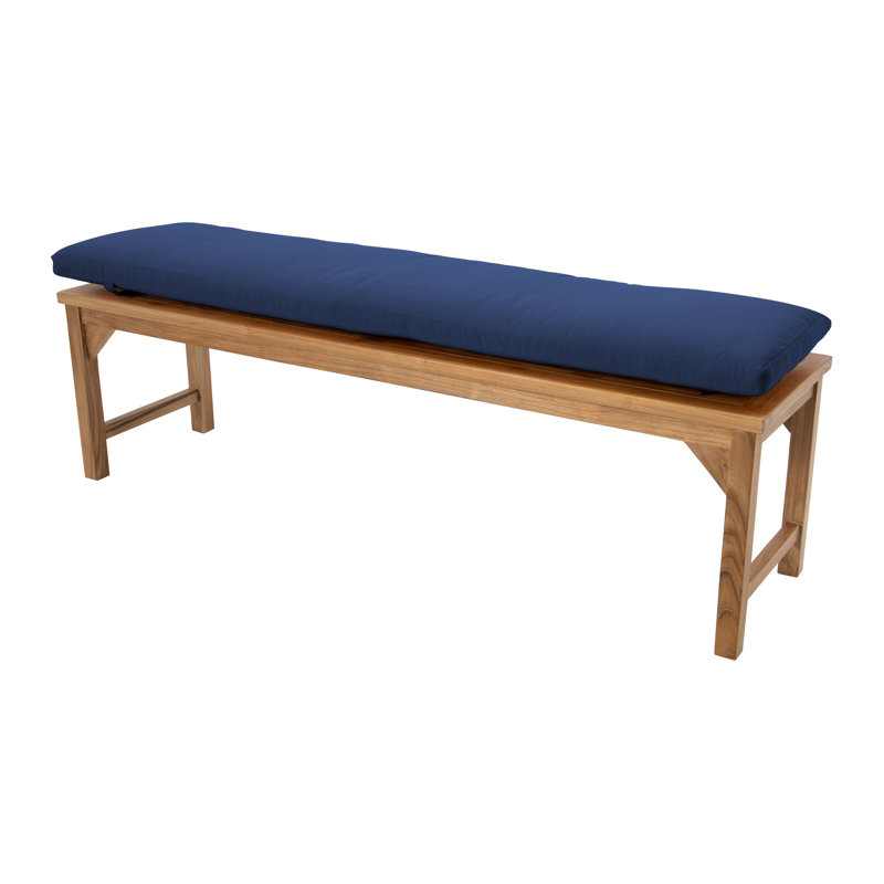 Banc de jardin en teck Velay, H 18 po x l 60 po x P 15,25 po, Marine