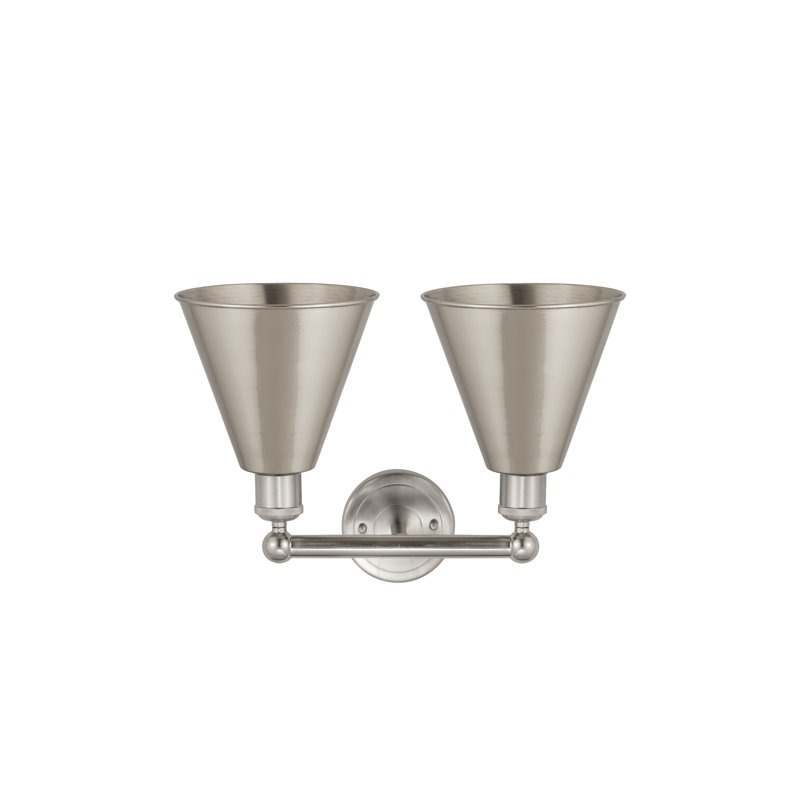 Éclairage de salle de bain à intensité variable à 2 lumières Dorantes, Nickel satiné