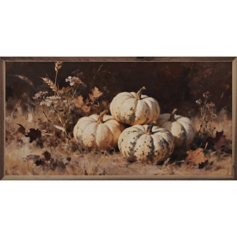 Four Pumpkins One Speckled, H 8 po x l 16 po