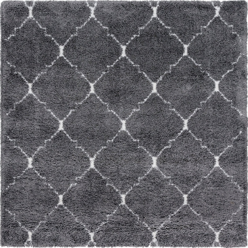 Moroccan Shag Oriental Indoor Rug, Square 8'