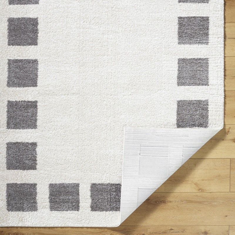 Zuhur Washable Geometric Indoor Rug, Rectangle 2' x 2'11"