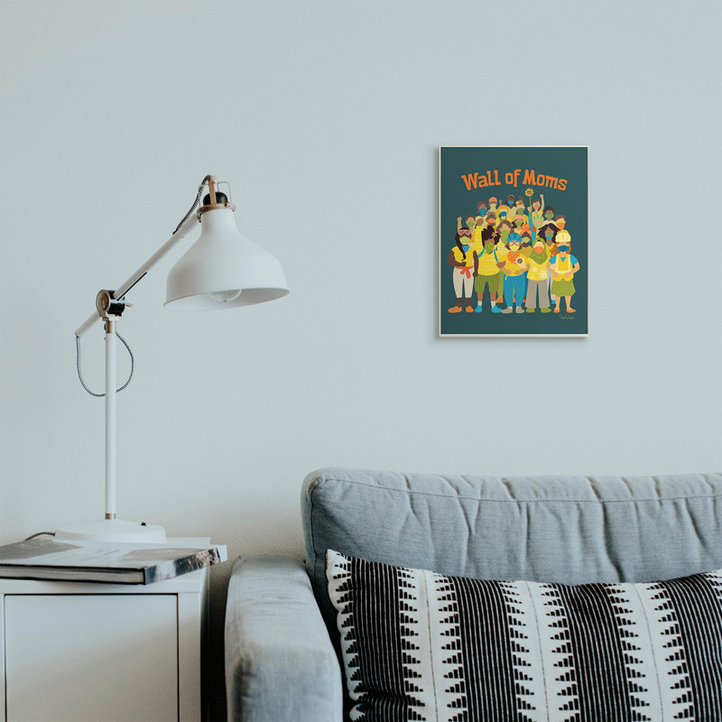 Illustration du mur des mamans, déclaration de justice sociale, H 15 po x l 10 po, Plaque murale