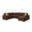 Canapé modulaire surdimensionné de 123 po en forme de U avec méridienne de rangement et 4 coussins décoratifs pour le salon-480710978