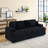 Corduroy Sofa 3 Seater Sofa Couch with 4 Toss Pillows Sleek Design Modern Comfortable for Room-1531629125-1531629124