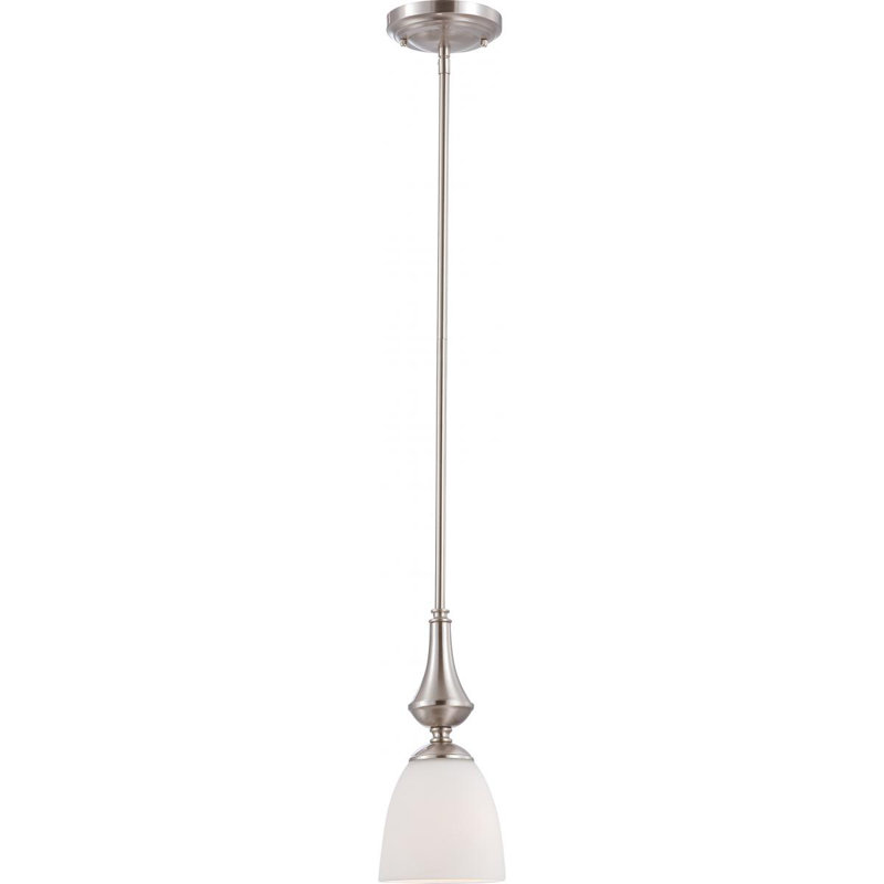 Minidoka 1 - Light Single Pendant, A19, Brushed Nickel