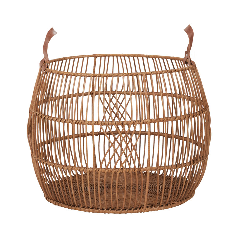 Sumatra Rattan Floor Storage Basket, Natural, 18" H x 26" W x 26" D