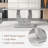 Kimara 7-Piece Modern 63" Rectangular Faux Marble Pedestal Dining Set-947337918-984882713