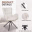 Upholstered Swivel Accent Chair with Tufted Seat-1905565166