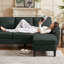 Canapé en L 79,72 po en forme de L avec repose-pieds-117027010