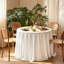 6 pièces / paquet de nappes rondes en polyester sans soudure de 132 pouces, parfaites pour un usage quotidien, les cuisines de restaurant et diverses décorations de table, ces articles durables et faciles à installer sont parfaits pour tout décor-300533219