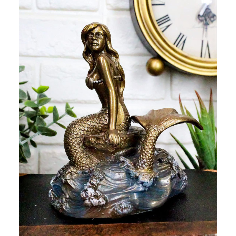 Figurine Deshay Ebros sirène sirène assise sur des coraux