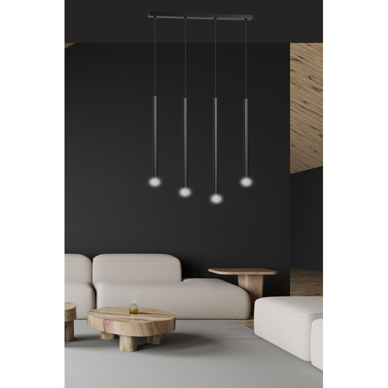 Anna-Leigh 4 - Light Cluster Cylinder Pendant, Black