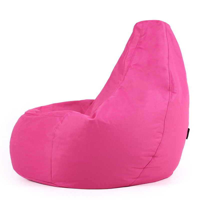 Bean Bag Bazaar Dalton Water-Resistant High Back Recliner Bean Bag, Pink