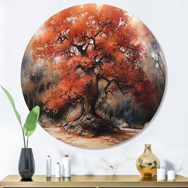 Feuillage d'automne dans les bois II, H 36 po x l 36 po x P 1 po