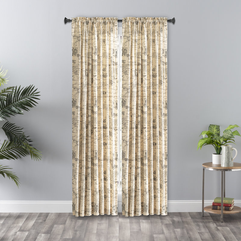 Maillet Semi Sheer Curtain Single Panel, 48" W x 63" L