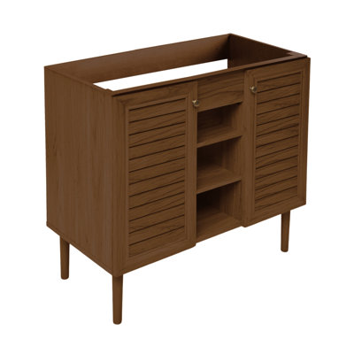 Bron 36" Freestanding Bathroom Vanity Cabinet Without Top In Oak