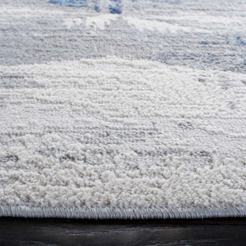 Amelia Cotton Geometric Rug, Round 6'7"