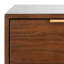Elegant & Modern Sandoz 19'' W Nightstand –Oak Wood with Sleek Gold Metal Accents for Modern Bedroom-2039364845
