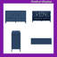 Buffet de rangement multifonctionnel en MDF de 55,1 po avec 4 portes, tablette ouverte et crochets doubles