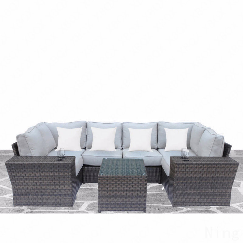 4-Person Assembled Wicker Patio Set With Cushions