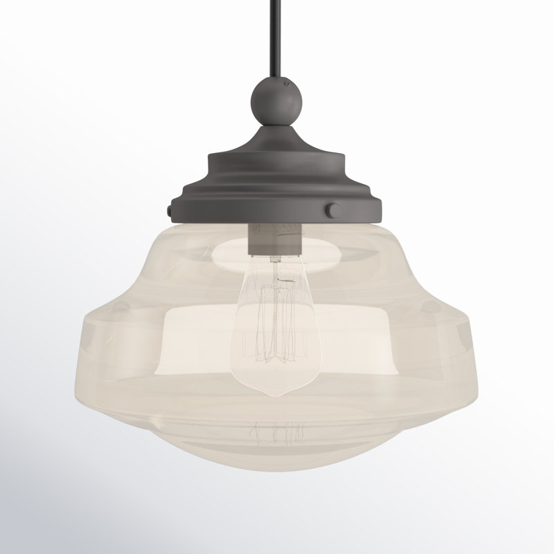 Luminaire suspendu simple à 1 lumière Violante, Champagne, Bronze anglais