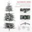 Arbre de Noël réaliste enneigé 6,5 pi, base en acier, intérieur