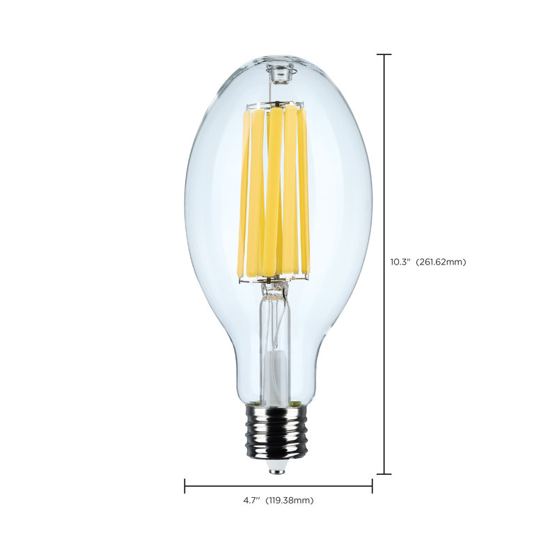 56 Watt LED HID Replacement ED37 4000K Extended Mogul Base Clear 120-277 Range Voltage