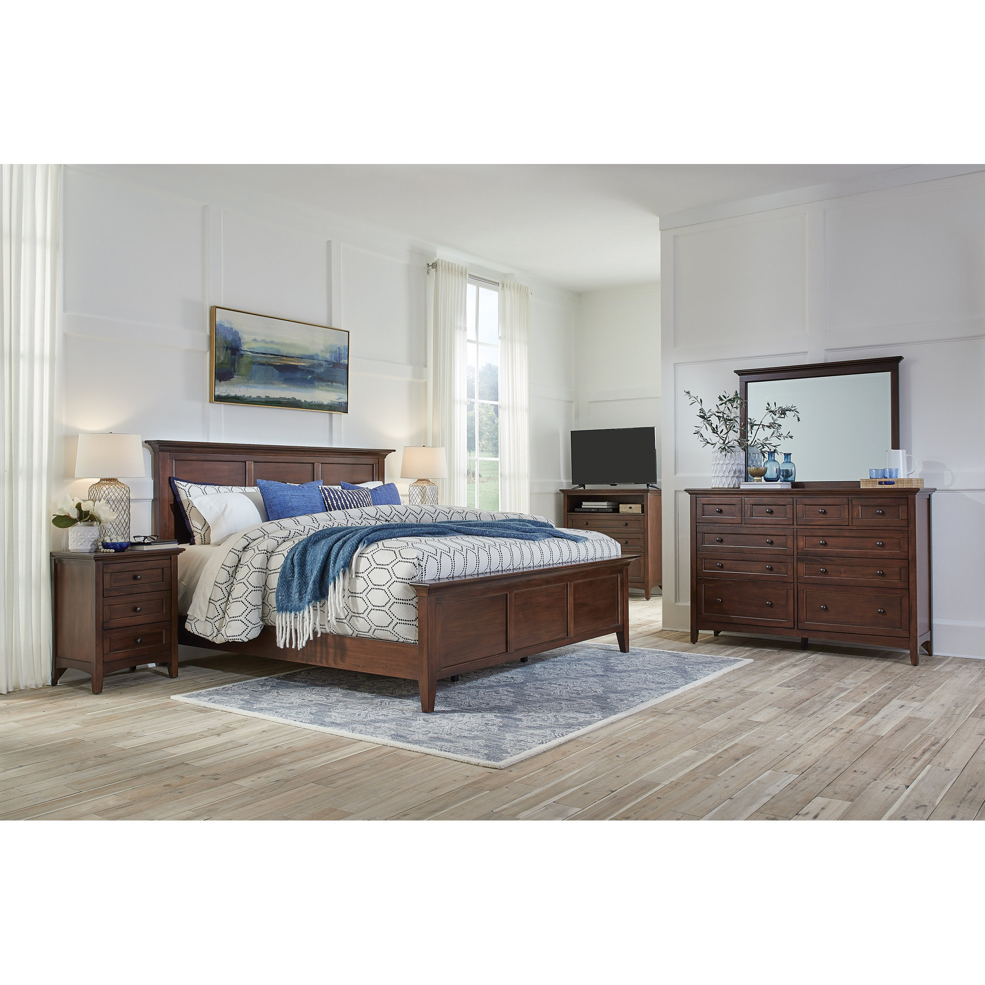 Remmy Solid Wood Bed, King