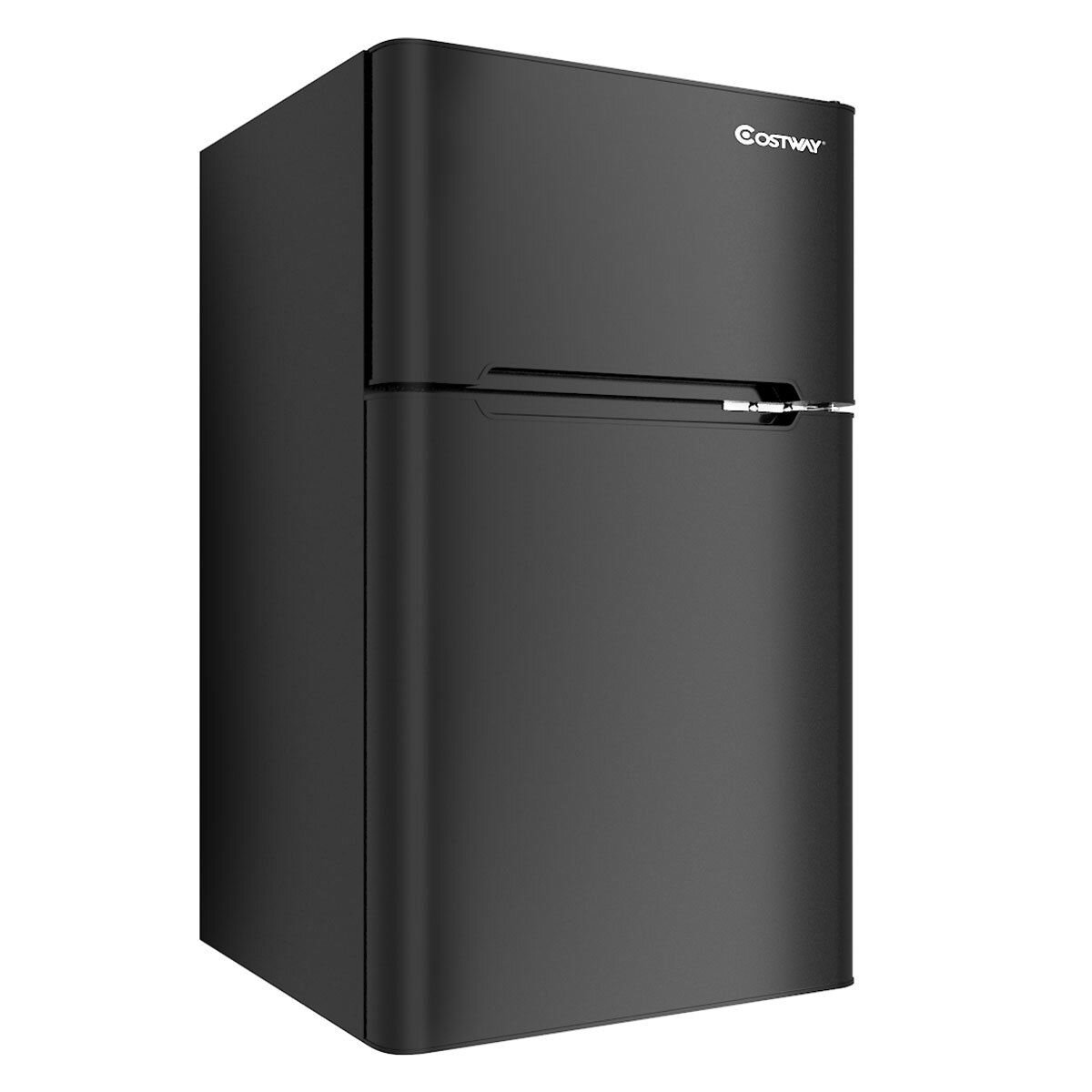 Jeremy Cass 3.5 Cu. ft. Compact Refrigerator Mini Fridge in Black with Freezer Small Refrigerator with 2 Door