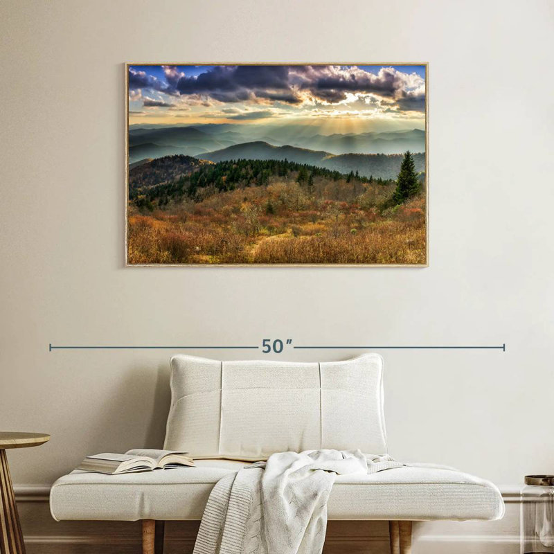 Parc national des Great Smoky Mountains, Cadre flottant en bois naturel, 40 po x 27 po