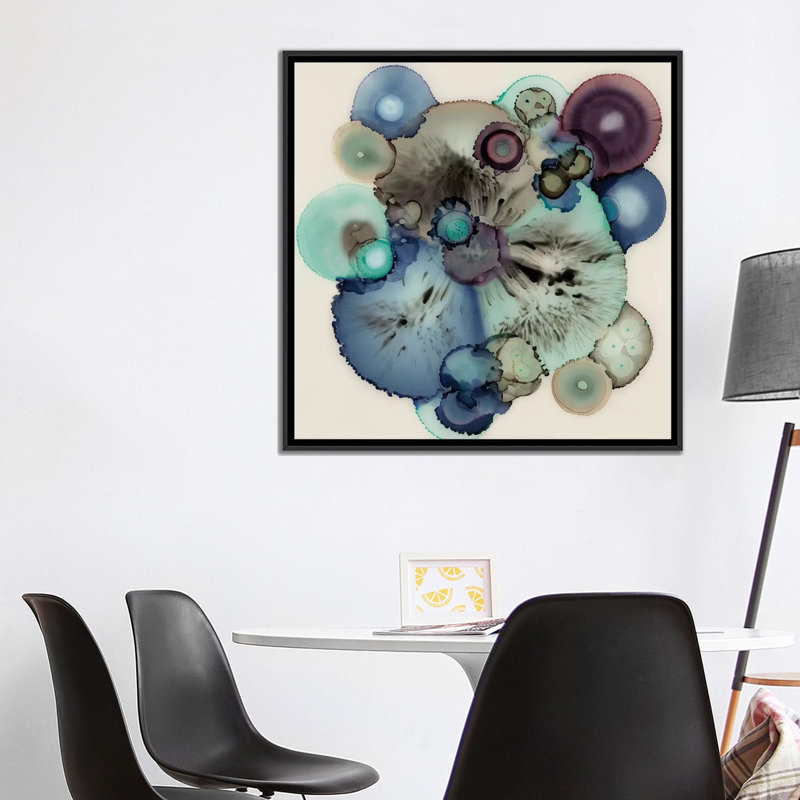 « hypothèse », impression sur toile, H 18 po x l 18 po x P 1,5 po, Toile avec cadre flottant noir, Pas de tapis