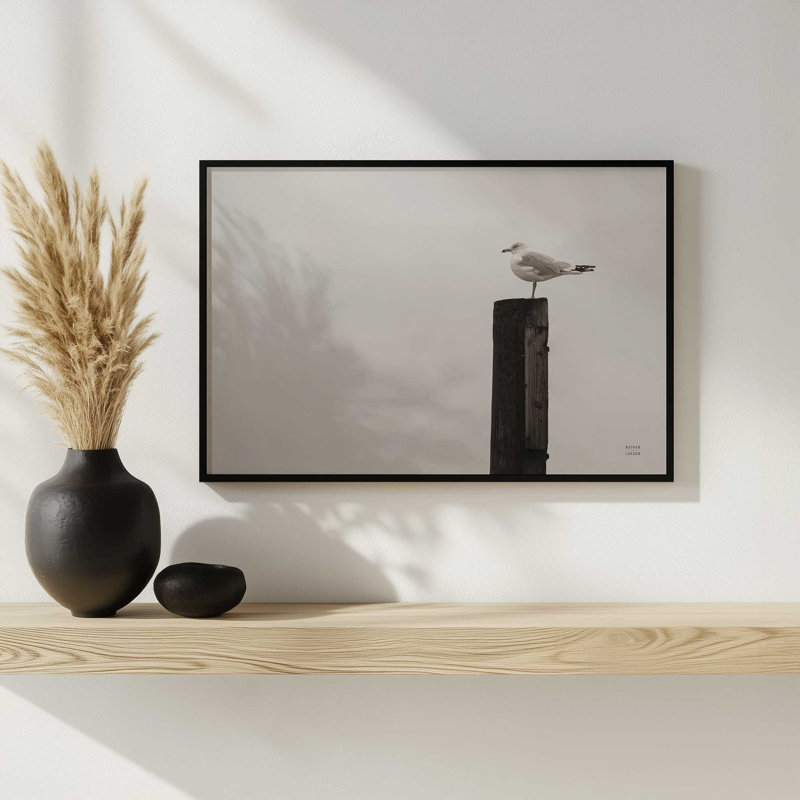 «Regarder la pluie tomber» par Nathan Larson, reproduction d'art, H 12 po x l 18 po, Doré