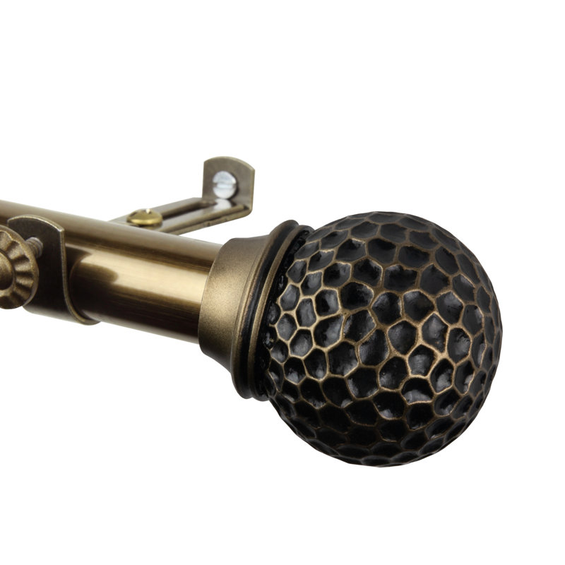 Tringle à rideaux Celio, 3/4 po de diamètre, Laiton antique, 48" – 84"