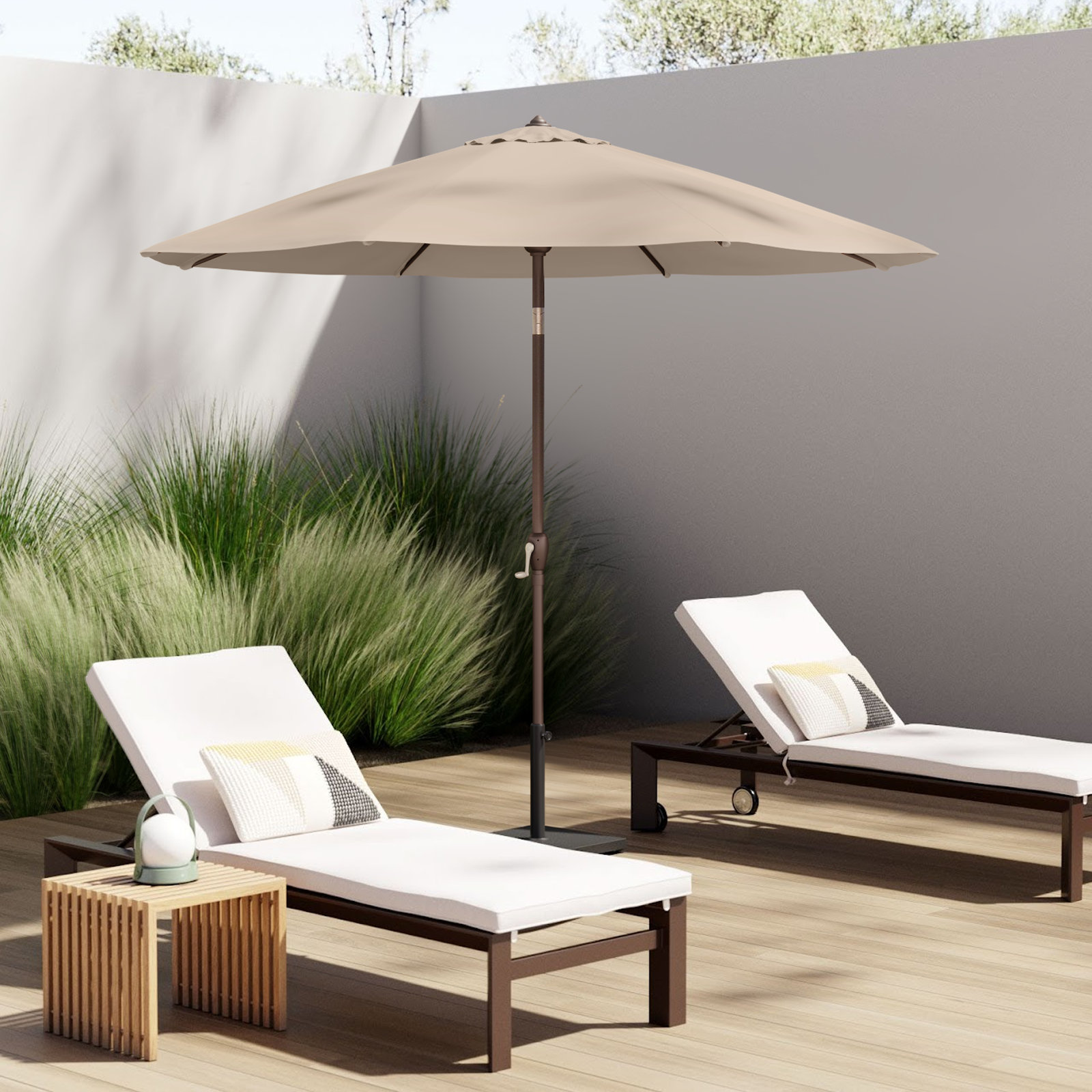 Colete 108'' Outdoor Umbrella, Beige