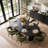 Modern 79" Oval Dining Table Set With 6 Velvet Dining Armchairs-1777344443