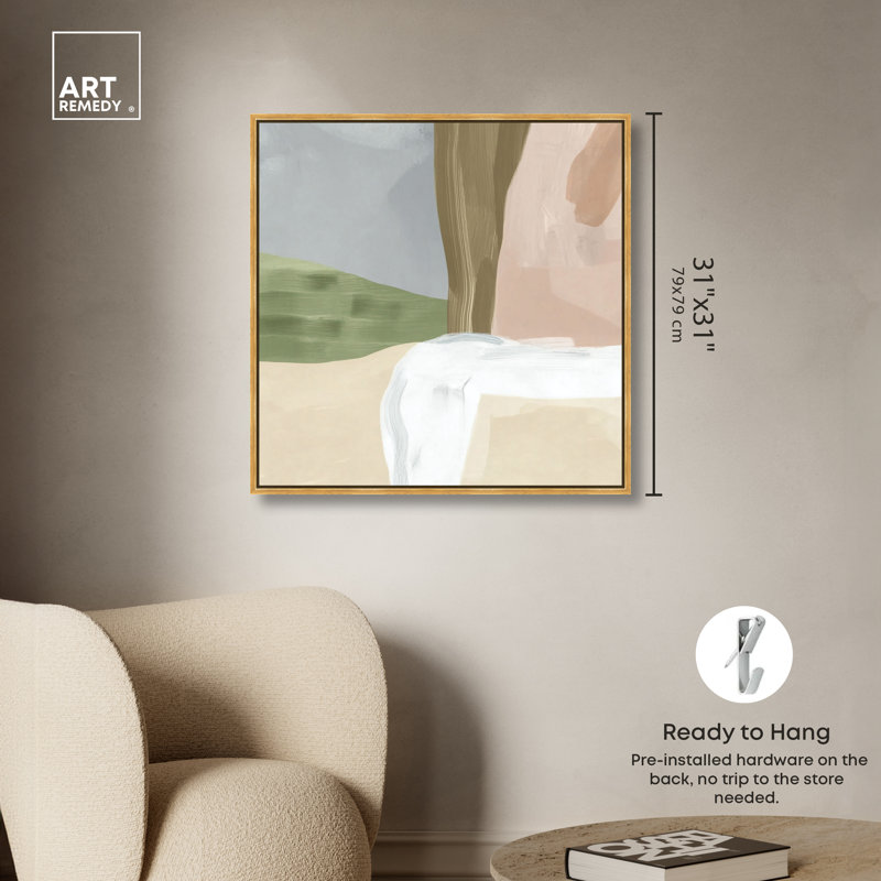 «Mineral Melodic I», reproduction d'art sur toile encadrée par Art Remedy, cadre doré, 30 x 30, 31"H x 31"W, Gold Frame