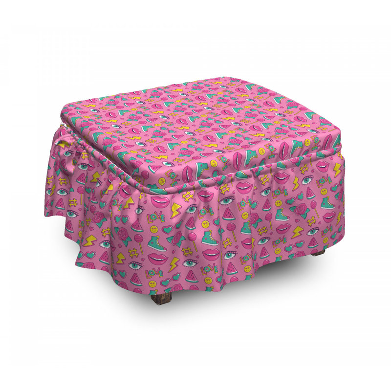 Box Cushion Ottoman Slipcover