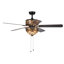 Ventilateur de plafond standard à 5 pales de 15 po avec chaîne de traction et ensemble d'éclairage inclus Isabeau