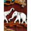 18 "Elephants in Vana Wild Life, incrustation 3D de couleur naturelle sur panneau de bois - Art mural de la faune indien traditionnel fabriqué à la main