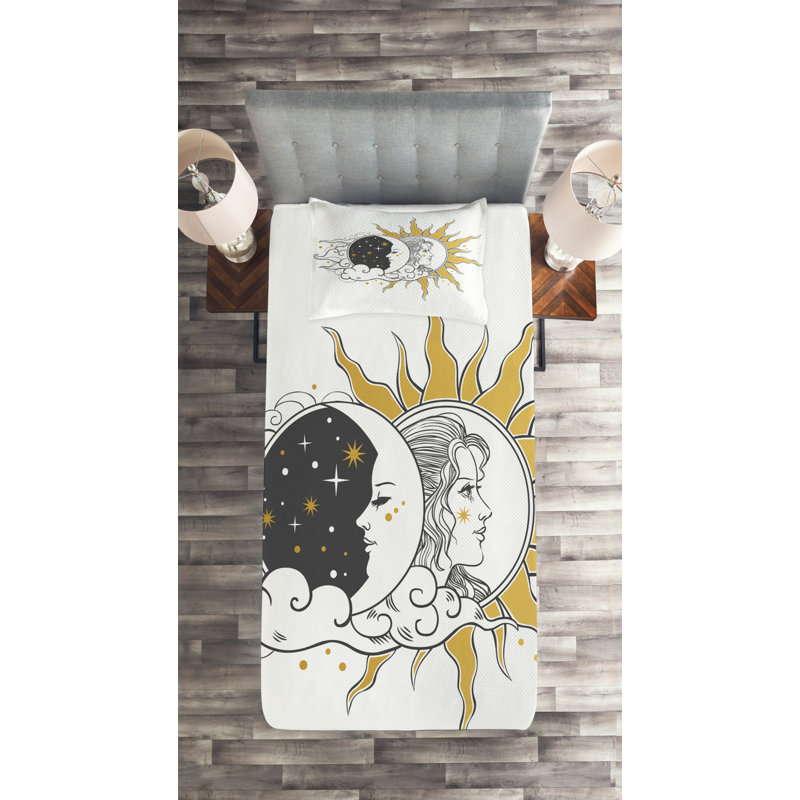 Polyester Coverlet, Twin Bedspread + 1 Sham