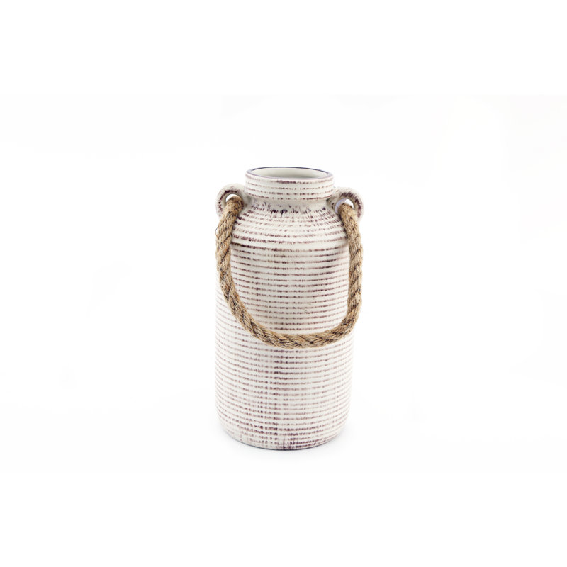 Dykstra Stoneware Table Vase, 20cm H x 11cm W x 11cm D