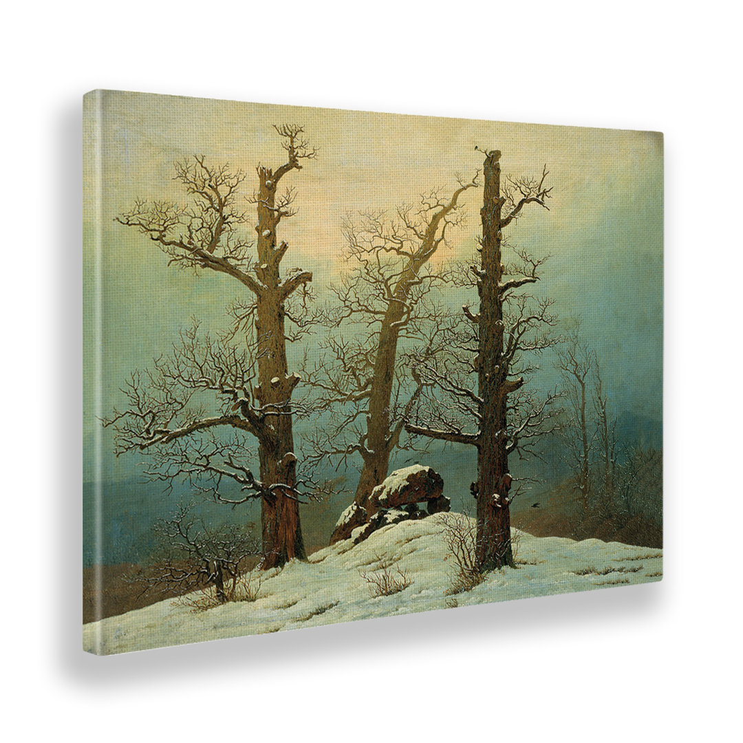 Wandbild Hünengrab im Schnee von Caspar David Friedrich