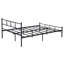 Adrina Minimalist Black Metal Bed Frame With Heart Scroll Design-1450832895