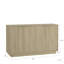 Buffet en bois moderne avec rangement, grand buffet cannelé avec tablettes réglables, crédence, console d'appoint-917689674