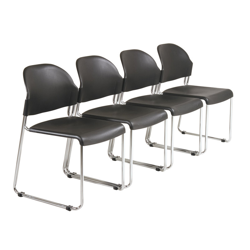Chaise empilable sans accoudoirs, Noir