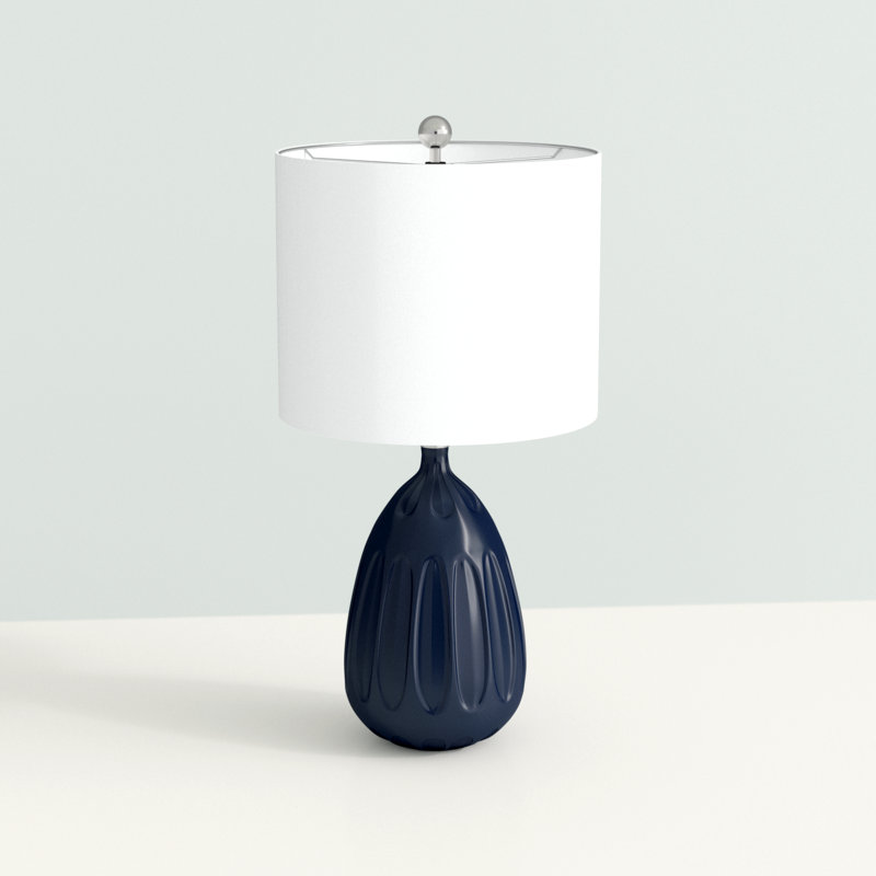 Lampe de chevet 20 po Hulbig, Bleu marine