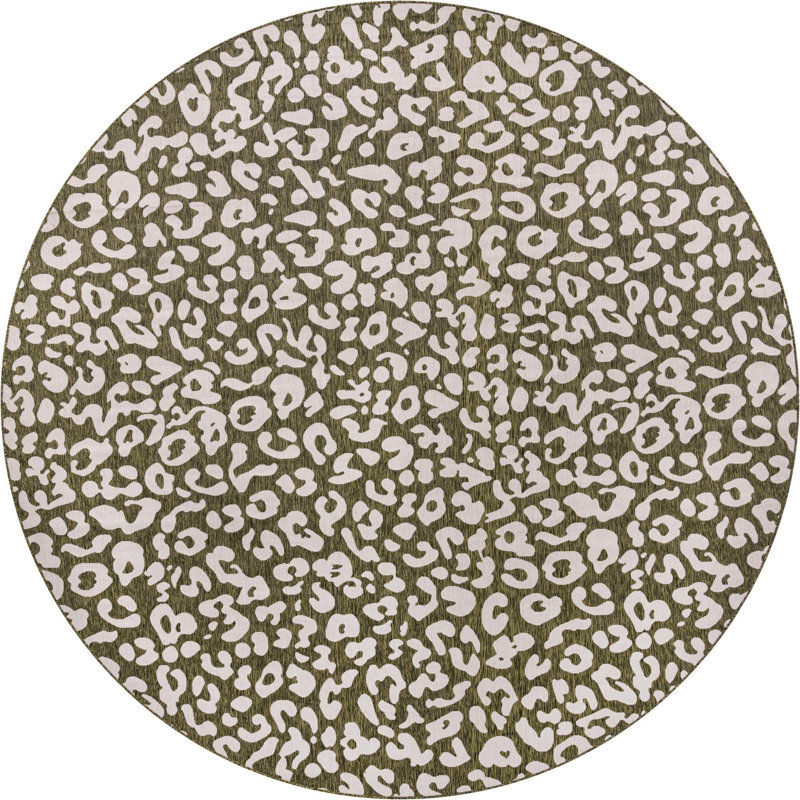 Animal Inspirations Joyous Area Rug Moss Colour, Round 13'