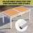 83" Long Aluminum Dining Table Extension Table-105703371