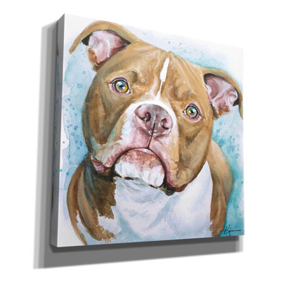 «Must Love Dogs American Pit Bull» par Lindsay Kivi, art mural sur toile