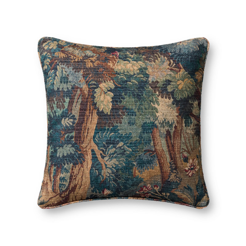 Loloi Green / Multi Decorative Pillow, Square 20"H  x 20"W 